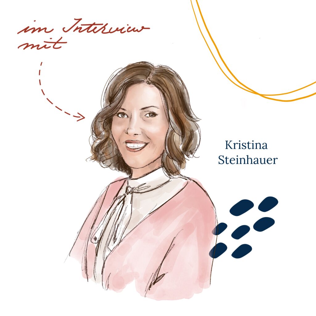 Kristina Steinhauer Porträt Illustration Melanie Gürtler Thema: Hochsensibel  und selbstständig